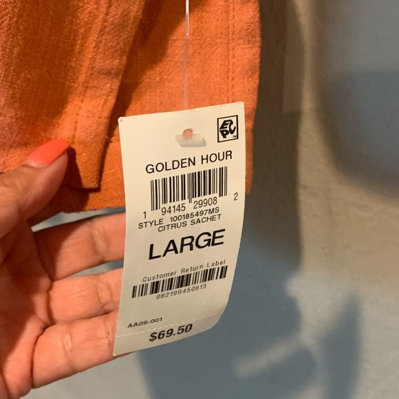 JM Collection Burnt Orange V-Neck Blouse - Picture 6 of 6